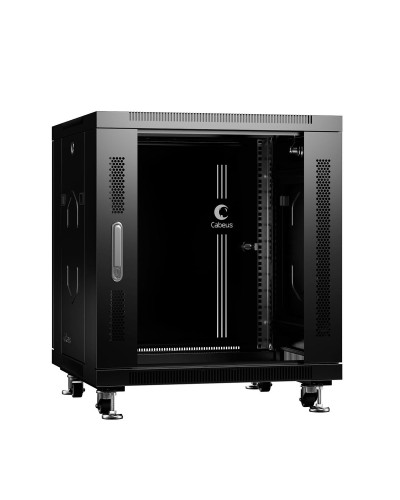 SH-05C-12U60/60-BK (8554c). Шкаф телекоммуникационный 19 напольный 12U. CABEUS в Белгороде