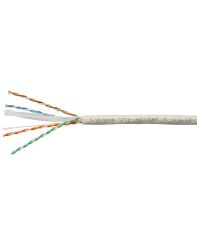 UTP-4P-Cat.6-SOLID-LSZH-GY (11108c). Кабель «витая пара» (LAN) для структурированных систем связи. CABEUS в Белгороде