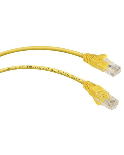 PC-UTP-RJ45-Cat.5e-0.5m-YL (7666c), желтый. Патч-корд медный. CABEUS в Белгороде