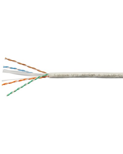 UTP-4P-Cat.6-SOLID-LSZH-GY-100 (11108c-5). Кабель «витая пара» (LAN) для структурированных систем связи. CABEUS в Белгороде