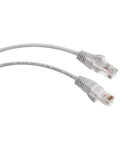 PC-UTP-RJ45-Cat.5e-1m (7211c), серый. Патч-корд медный. CABEUS в Белгороде