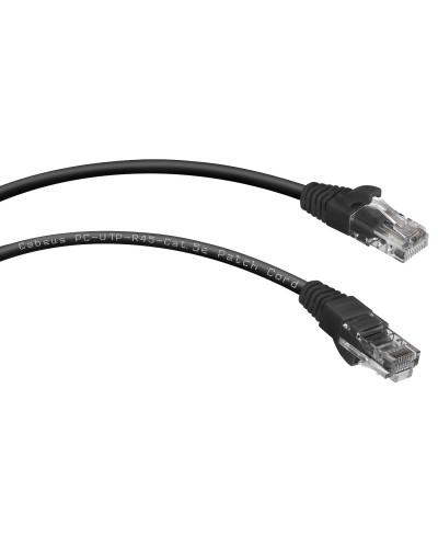 PC-UTP-RJ45-Cat.5e-0.5m-BK (7671c), чёрный. Патч-корд медный. CABEUS в Белгороде