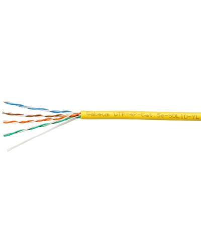 UTP-4P-Cat.5e-SOLID-YL-100 (7251c-5). Кабель «витая пара» (LAN) для структурированных систем связи. CABEUS в Белгороде