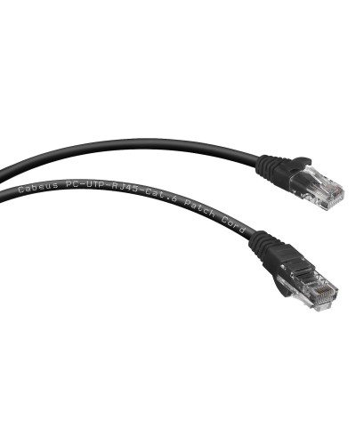 PC-UTP-RJ45-Cat.6-2m-BK (8665c), чёрный. Патч-корд медный. CABEUS в Белгороде