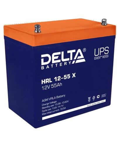 Delta HRL 12-55 X. Аккумулятор герметичный свинцово-кислотный. Delta в Белгороде