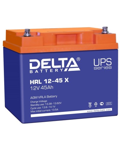 Delta HRL 12-45 X. Аккумулятор герметичный свинцово-кислотный. Delta в Белгороде