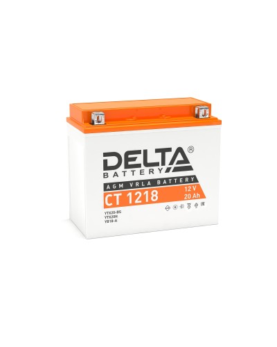 Delta CT 1218. Аккумулятор герметичный свинцово-кислотный стартерный. Delta в Белгороде