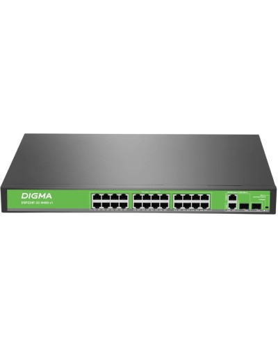 DSP224F-2C-R400 DSP224F-2C-R400 V1 (L2) 24х100Мбит/с 2хКомбо(1000BASE-T/SFP) 24PoE 24PoE+ 400W. Коммутатор с питанием по PoE. Digma в Белгороде