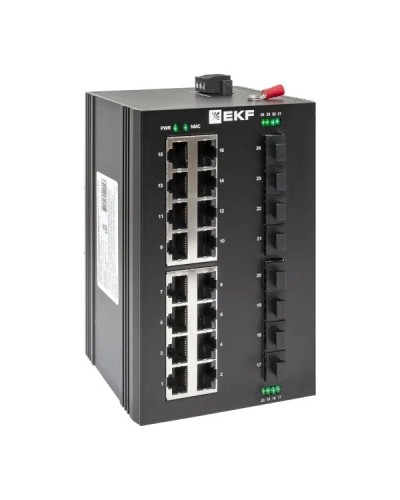 TSX-U-8GX/SFP-16GT. Промышленный неуправляемый коммутатор. EKF в Белгороде