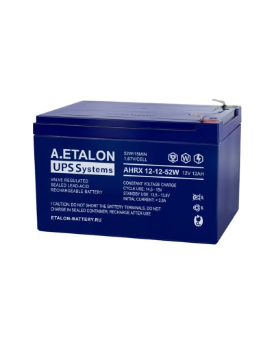A.ETALON AHRX 12-12-52W. Аккумулятор герметичный свинцово-кислотный. ETALON в Белгороде