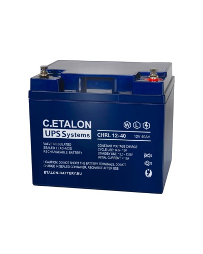 C.ETALON CHRL 12-40. Аккумулятор герметичный свинцово-кислотный. ETALON в Белгороде