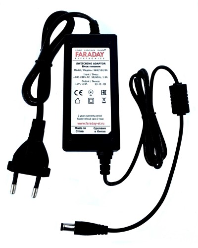 36W/12V/3A. Импульсный блок питания в пластиковом корпусе. FARADAY в Белгороде