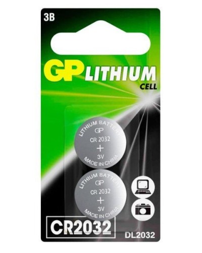 GP Lithium CR2032 (GP CR2032-2CRU2), упак. 2 шт. БЛИСТЕР. Литиевые дисковые батарейки. GP Batteries в Белгороде