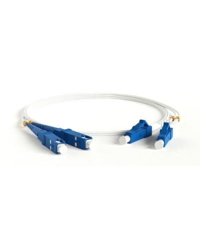 FC-D2-9A1-LC/UR-SC/UR-H-3M-LSZH-WH. Патч-корд волоконно-оптический LC-SC. Hyperline в Белгороде