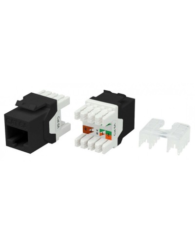 KJ8-8P8C-C6A-180-BK. Вставка Keystone Jack RJ-45. Hyperline в Белгороде