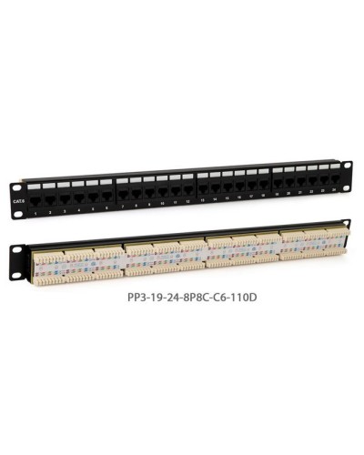 PP3-19-24-8P8C-C6-110D. Патч-панель 19. Hyperline в Белгороде