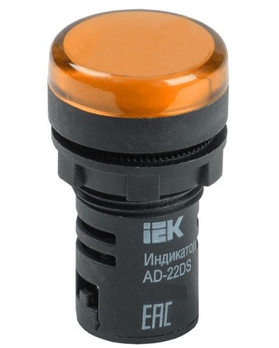 Лампа AD22DS (LED)матрица D22мм желтый 230В (BLS10-ADDS-230-K05). Светосигнальный индикатор. IEK в Белгороде