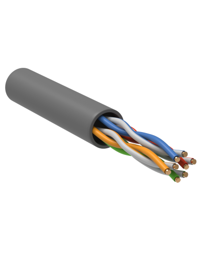 GENERICA U/UTP кат. 5 CCA 100МГц 4 пары PVC INDOOR серый (BC1-C504-111-305-G). Кабель «витая пара» (LAN) для структурированных систем связи. IEK в Белгороде