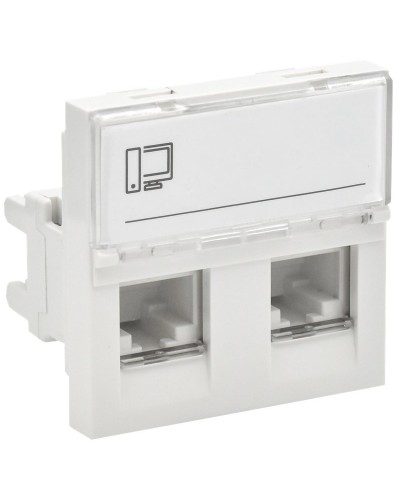 Розетка RJ45 кат.5E PRIMER РКИ-22-00-П-5 белый IEK (PR-KK40D-RI-0-2-2C5EU-K01). Розетка RJ-45. IEK в Белгороде