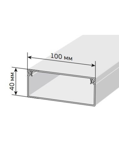 Короб 100х40 ЭЛЕКОР (CKK10-100-040-1-K01). Кабель-канал с двойным замком. IEK в Белгороде