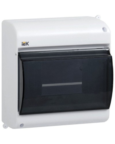 Корпус пластиковый КМПн 2/4 IP30 белый KREPTA 3 (MKP42-N-04-30-12). Щиток модульный с прозрачной дверцей, настенный. IEK в Белгороде