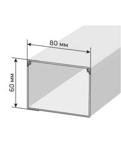 Короб 80х60 ЭЛЕКОР (CKK10-080-060-1-K01-008). Кабель-канал с двойным замком. IEK в Белгороде
