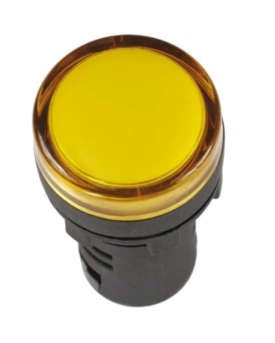 Лампа AD22DS (LED) матрица D22 мм желтый 12В AC/DC желтый (BLS10-ADDS-012-K05). Светосигнальный индикатор. IEK в Белгороде