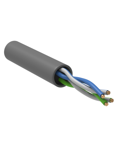 GENERICA U/UTP кат. 5E 100МГц 2 пары PVC INDOOR серый (BC1-C5E02-111-305-G). Кабель «витая пара» (LAN) для структурированных систем связи. IEK в Белгороде