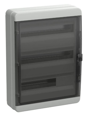 Корпус пластиковый КМПн-54 IP65 TEKFOR (TF5-KP72-N-54-65-K03-K02). Корпус модульный пластиковый черная прозрачная дверь. IEK в Белгороде
