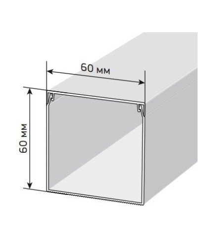 Короб 60х60 ЭЛЕКОР (CKK10-060-060-1-K01). Кабель-канал с двойным замком. IEK в Белгороде