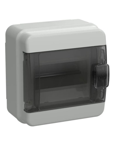 Корпус пластиковый КМПн-6 IP65 TEKFOR (TF5-KP72-N-06-65-K03-K02). Корпус модульный пластиковый черная прозрачная дверь. IEK в Белгороде