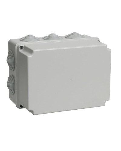 Коробка распаячная КМ41245 190х140х120 открытой проводки IP44 10 гермовводов серая (UKO10-190-140-120-K41-44). Коробка распаячная безгалогенная (HF). IEK в Белгороде