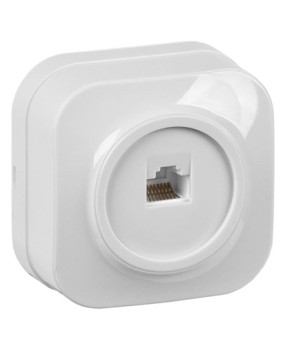 Розетка RJ45 кат.5E о/у РК10-ХБ белый IEK GLORY (EKH10-K01). Розетка компьютерная. IEK в Белгороде