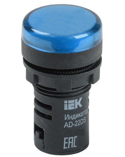 Лампа AD22DS (LED)матрица D22мм синий 230В (BLS10-ADDS-230-K07). Светосигнальный индикатор. IEK в Белгороде