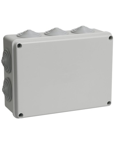 Коробка распаячная КМ41243 190х140х70 открытой проводки IP44 10 гермовводов серая (UKO11-190-140-070-K41-44). Коробка распаячная безгалогенная (HF). IEK в Белгороде