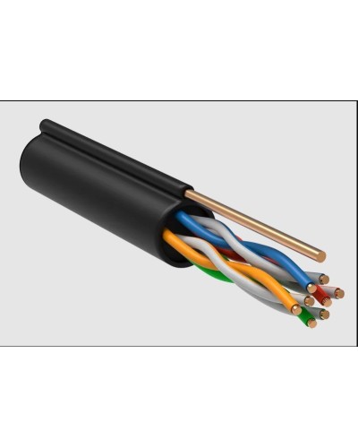 GENERICA U/UTP 5E 24AWG 4PR LDPE трос черный (BC3-C5E04-159-305-R-G). Кабель «витая пара» (LAN) для структурированных систем связи. IEK в Белгороде