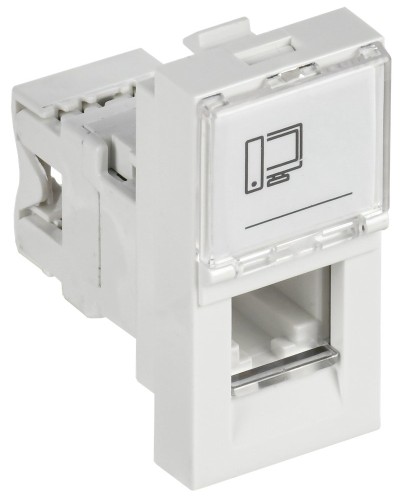 Розетка RJ45 кат.6 PRIMER РКИ-10-00-П-6 белый IEK (PR-KK40D-RI-0-1-C06U-K01). Розетка RJ-45. IEK в Белгороде