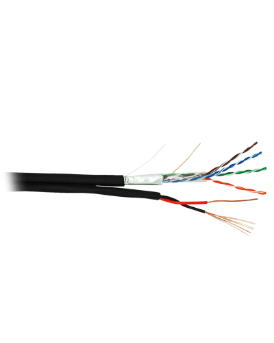 F/UTP 4pair, Cat5e, Out, PVC+PWR (EC-UF004-5E-PC150-PE-BK). Кабель «витая пара» (LAN) для структурированных систем связи. NETLAN в Белгороде
