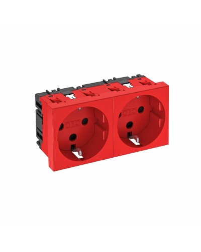 STD-D0 SRO2, (6120028). Розетка 0° двойная 2х2К+З, со шторками, 16А 250В красная. OBO Bettermann в Белгороде