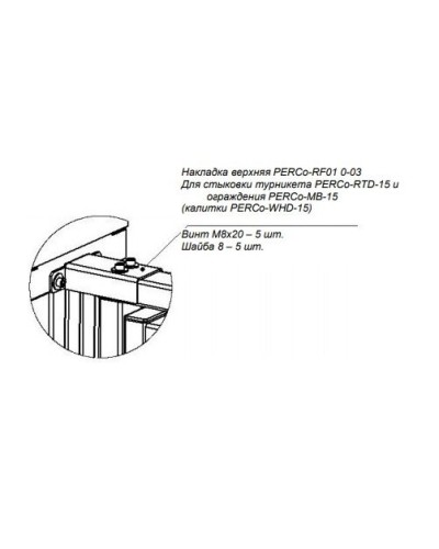 PERCo-RF01 0-03. Накладка верхняя. PERCo в Белгороде
