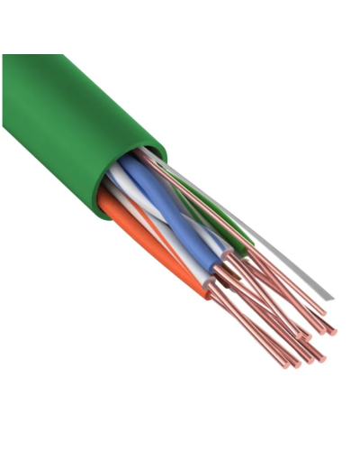U/UTP, CAT 5e, нг(А)-LSLTx, 4х2х0,52мм, 24AWG, INDOOR, SOLID, зеленый, 305м REXANT (01-0061). Кабель «витая пара» (LAN) для структурированных систем связи. Rexant в Белгороде