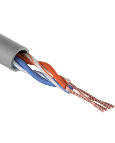 U/UTP, CAT 5e, PVC, 2PR, 24AWG, INDOOR, STRANDED, серый, 305м REXANT (01-0026). Кабель «витая пара» (LAN) для структурированных систем связи. Rexant в Белгороде