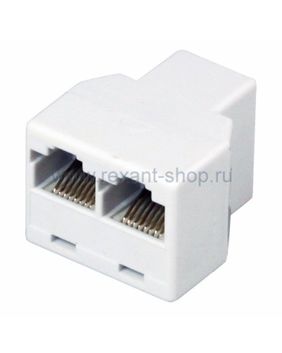 Двойник компьютерный UTP RJ-45(8P8C) (гнездо - 2 гнезда) REXANT (03-0103): Кабельный соединитель в Белгороде