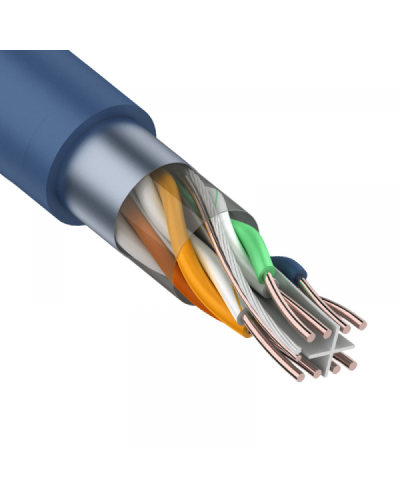 F/UTP, CAT 6, PVC, 4PR, 23AWG, INDOOR, SOLID, синий, 305 м, REXANT (01-0147). Кабель «витая пара» (LAN) для структурированных систем связи. Rexant в Белгороде
