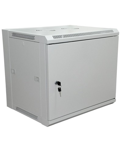 Шкаф телекоммуникационный 19 настенный 6U 600×450×370 мм (ШxГxВ) - передняя дверь металл, боковые стенки съемные (разобранный), RAL 7035 (04-2210). Шкаф телекоммуникационный 19 настенный 6U. Rexant в Белгороде