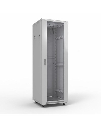 Шкаф телекоммуникационный 19 напольный 42U 600х800 мм, передняя дверь стекло, задняя дверь металл, RAL 7035 (состоит из 3 частей) (04-2306). Шкаф телекоммуникационный 19 напольный 42U. Rexant в Белгороде