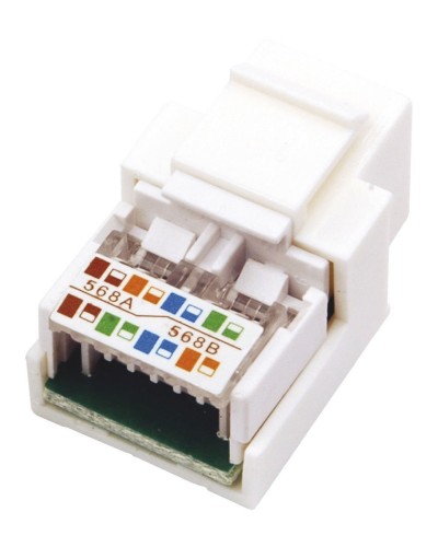 Модуль Keystone Jack RJ-45(8P8C), UTP, CAT 5e, тип 180 градусов, белый REXANT (03-1011). Модуль Keystone Jack. Rexant в Белгороде