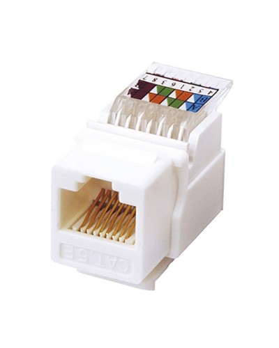 Модуль Keystone Jack RJ-45(8P8C), UTP, CAT 5e, тип 180 градусов, самозажимной, белый REXANT (03-1012): Модуль Keystone Jack в Белгороде