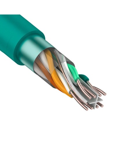 F/UTP, CAT 6, нг(А)-LSLTx, 4х2х0,575мм, 23AWG, INDOOR, SOLID, зеленый, 305м REXANT (01-0171). Кабель «витая пара» (LAN) для структурированных систем связи. Rexant в Белгороде