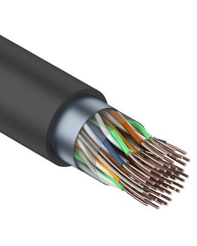 F/UTP, CAT 5, PE, 25PR, 24AWG, OUTDOOR, SOLID, черный, 305м, REXANT (01-1203). Кабель «витая пара» (LAN) для структурированных систем связи. Rexant в Белгороде